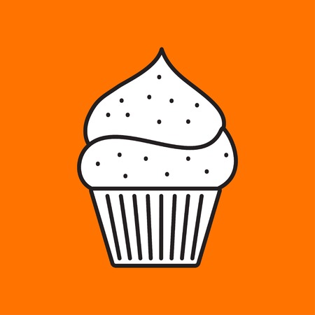 Vector cupcake icon. Eps10