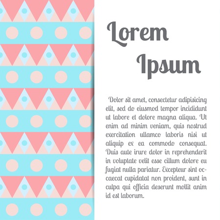 Vector card template with geometric elements. Eps10のイラスト素材