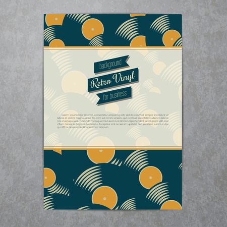 Vector retro color vinyl record corporate identity template. Eps10のイラスト素材