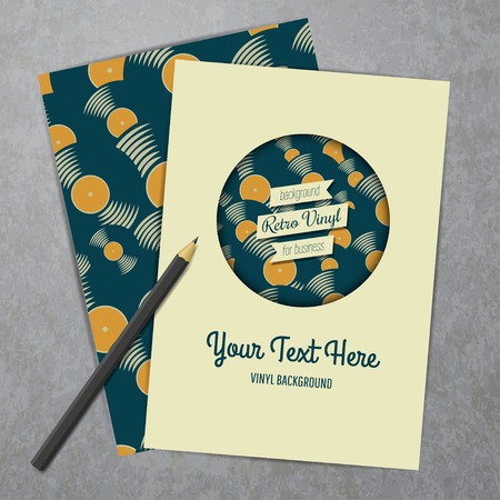 Vector retro color vinyl record corporate identity template. Eps10のイラスト素材