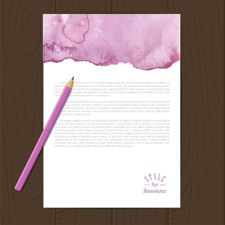 Vector corporate identity template with watercolor elements. Eps10のイラスト素材