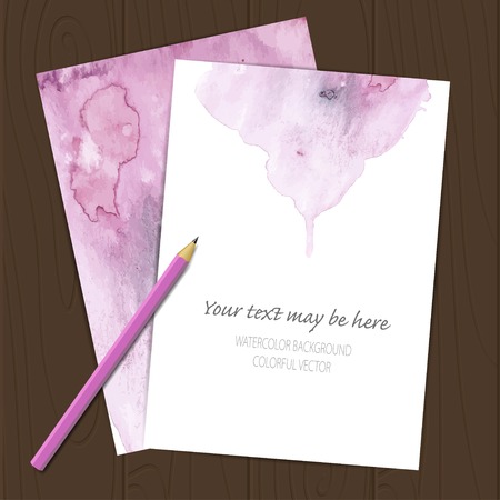 Vector corporate identity template with watercolor elements. Eps10のイラスト素材