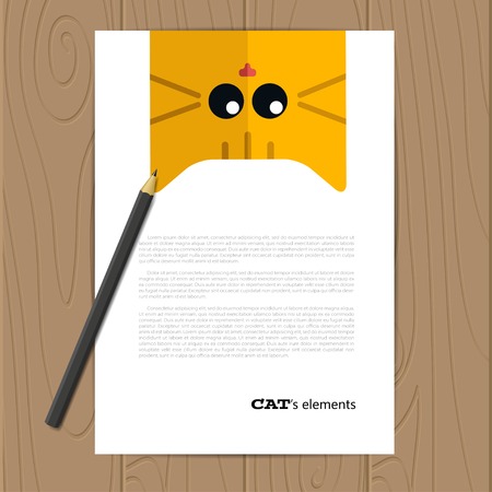 Vector corporate identity template with cat. Eps10のイラスト素材