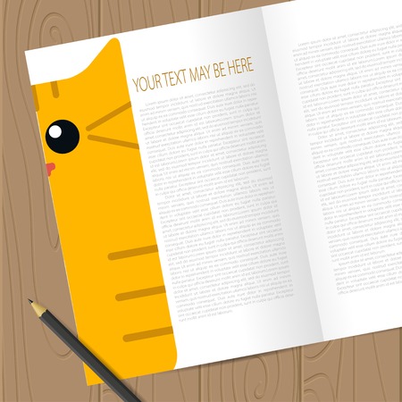 Vector corporate identity template with cat.  のイラスト素材