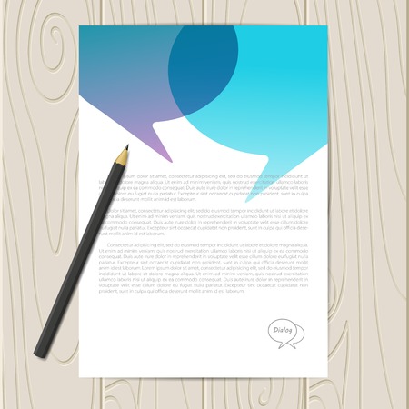 Vector corporate identity template with dialogue elements.  のイラスト素材