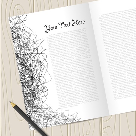 Vector corporate identity template with  chaotic doodles.  のイラスト素材