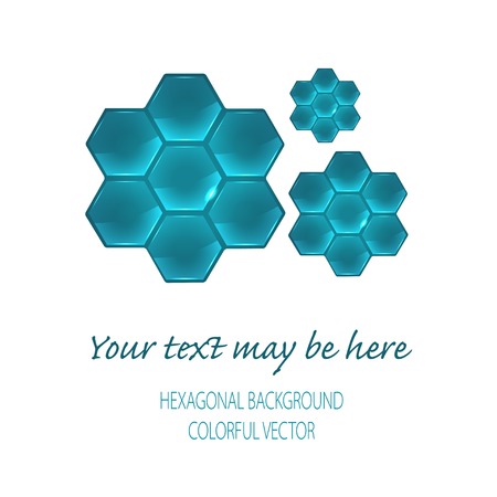 Vector corporate identity template with hexagonal elements.のイラスト素材
