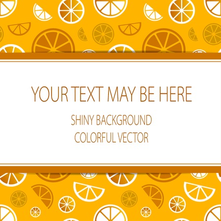 Vector card template with orange elements.  のイラスト素材