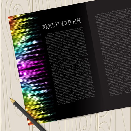 Vector corporate identity template with abstract glowing rainbow backgroundのイラスト素材