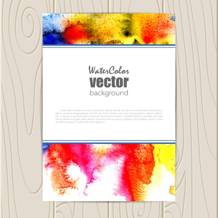 Vector corporate identity template with watercolor elements.のイラスト素材