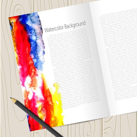 Vector corporate identity template with watercolor elements.のイラスト素材