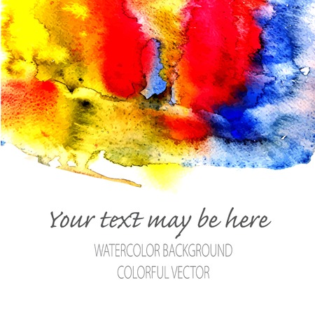 Vector card  template with watercolor elements.のイラスト素材