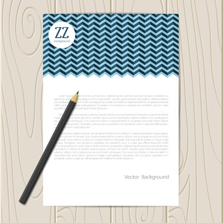 Vector corporate identity template with zigzag elements.のイラスト素材
