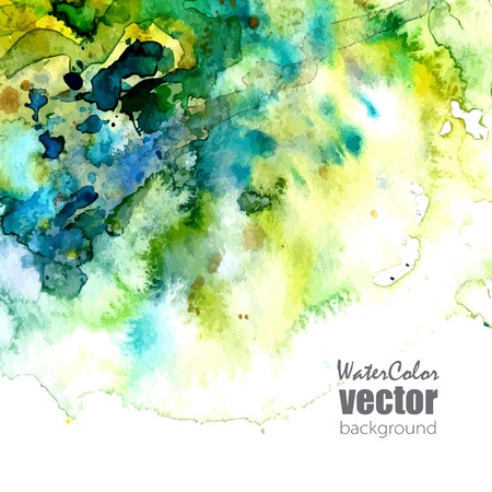 Vector card  template with watercolor elements.のイラスト素材