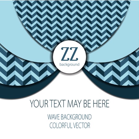 Vector card template with zigzag elements.のイラスト素材