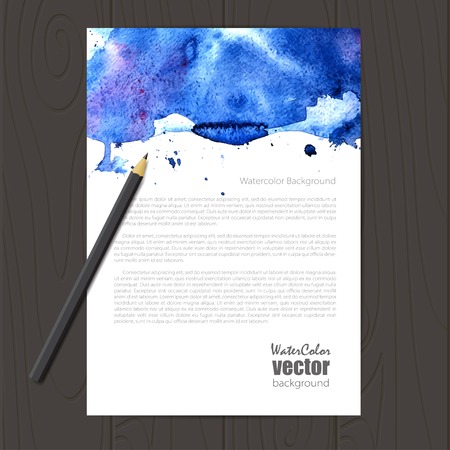 Vector corporate identity template with watercolor elements.のイラスト素材