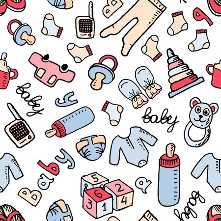 Vector baby seamlessのイラスト素材