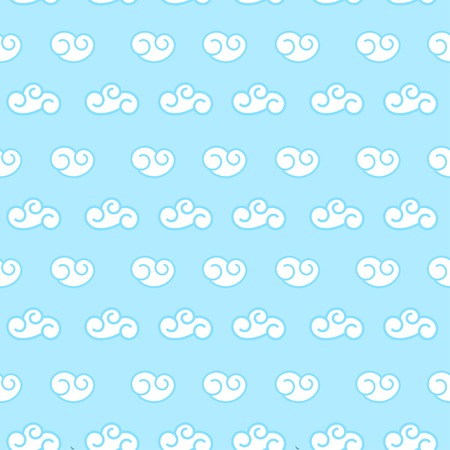 Vector retro seamless clouds backgroungのイラスト素材