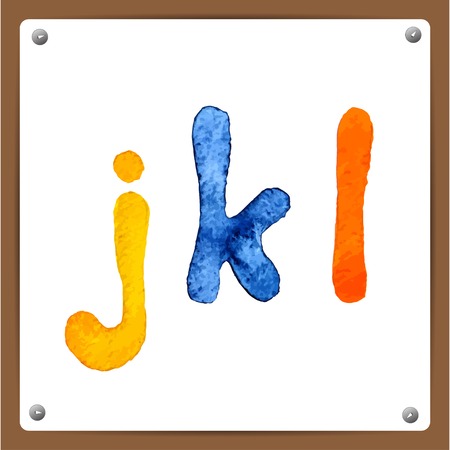 Wector watercolor hand draw colorful alphabet. のイラスト素材