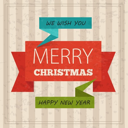 Vector christmas card with typography design. Eps10のイラスト素材