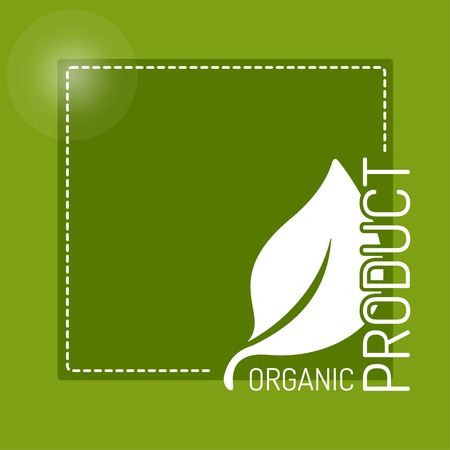 Vector icon for organic food and natural products. のイラスト素材