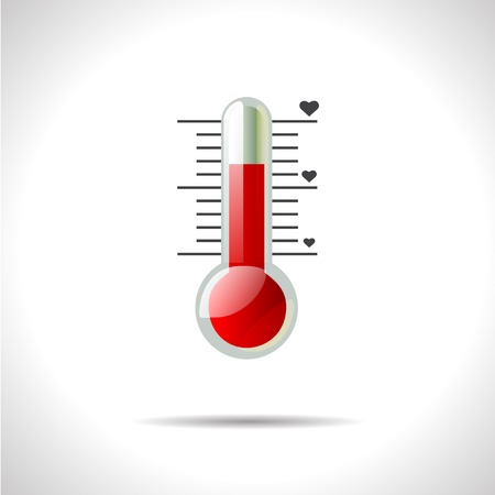 Vector gloss color  weather icon. Thermometer.のイラスト素材