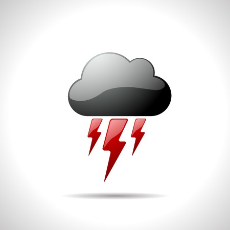 Vector gloss color weather icon. Flash. のイラスト素材