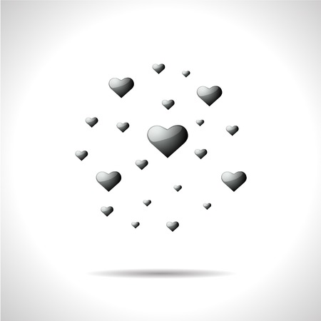 Vector weather icon. A lot of hearts . のイラスト素材