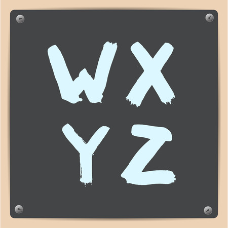 Vector hand drawn letters. written with a brush.のイラスト素材