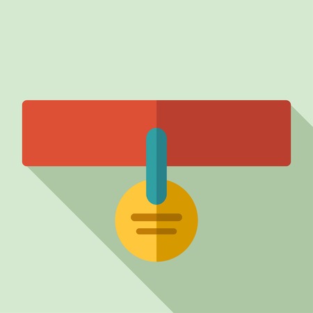 Vector flat pets collar icon. Dog's and cat's thing.のイラスト素材