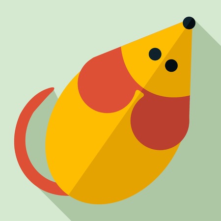 Vector flat rat or mouse icon. Things for cat.のイラスト素材