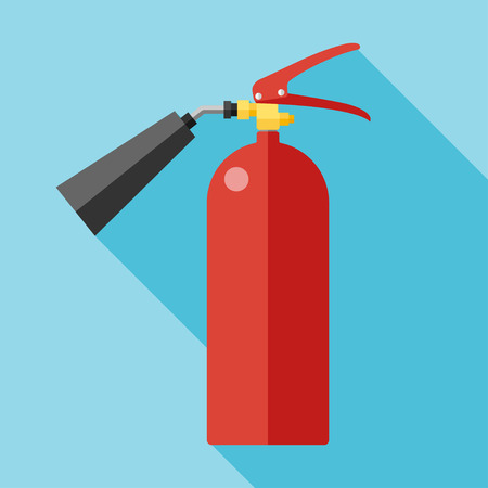 Vector flat fire extinguisher icon.  のイラスト素材