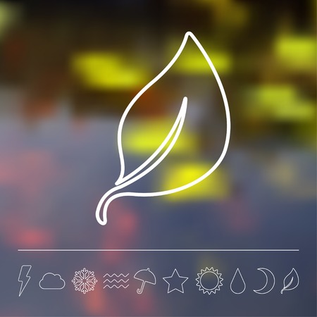 Vector flat weather icon set on blur. Sun star moon cloud snow fog rain. Eps10のイラスト素材