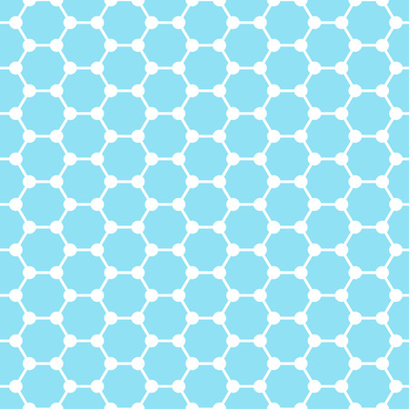 Vector graphene flat icon. Science illustration. Seamless patternのイラスト素材