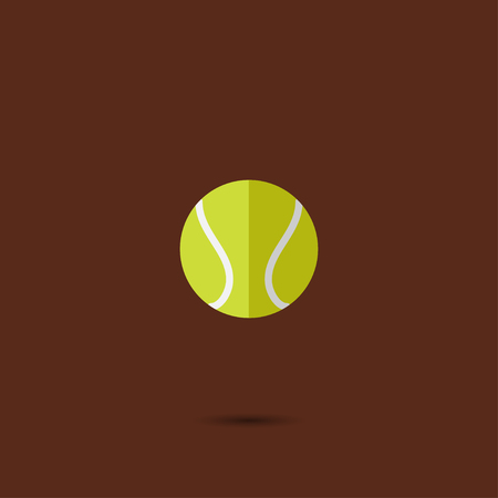 Vector flat simple tennis ball icon.  Sport illustrationのイラスト素材