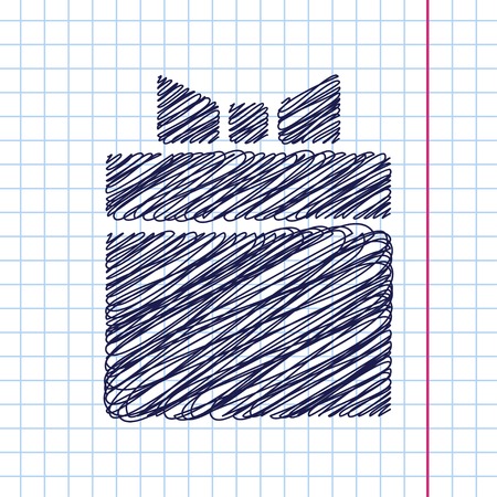Vector gift box icon isolated on copybook background. Eps10のイラスト素材