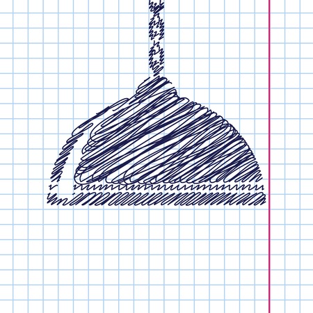 Vector luster icon isolated on copybook background. Eps10のイラスト素材