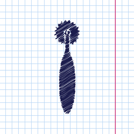 Vector hand drawn tailor cutter icon on copybookのイラスト素材