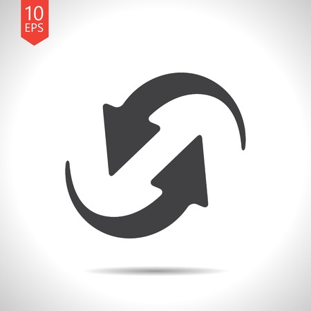 Vector flat black circle round arrows for business, diagram on white backgroundのイラスト素材