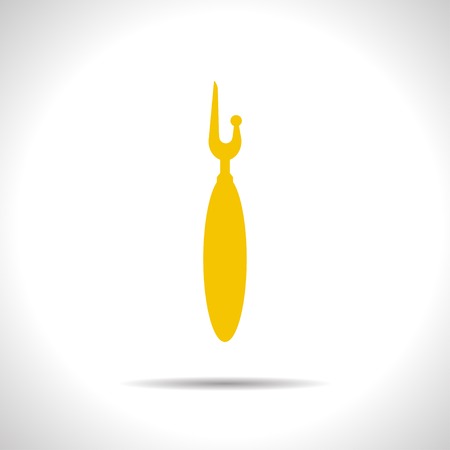 flat color tailor seam ripper icon  on white backgroundのイラスト素材