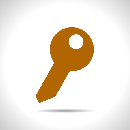 flat color key icon  on white backgroundのイラスト素材