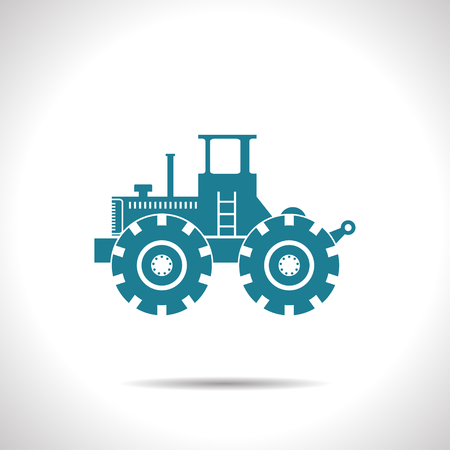 flat color heavy machine icon  on white backgroundのイラスト素材
