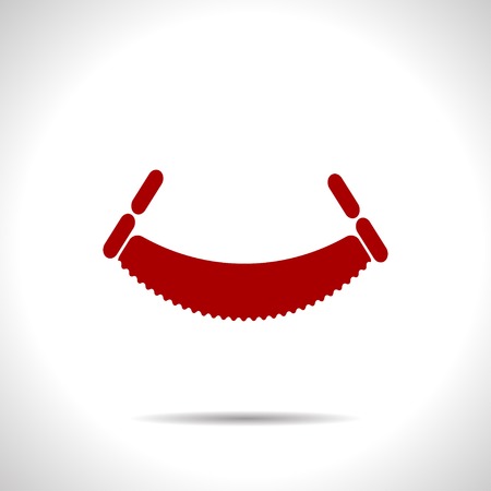 flat color saw icon  on white background . Industrial equipmentのイラスト素材