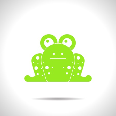flat color frog icon  on white backgroundのイラスト素材