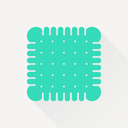 Vector green biscuit icon on white backgroundのイラスト素材