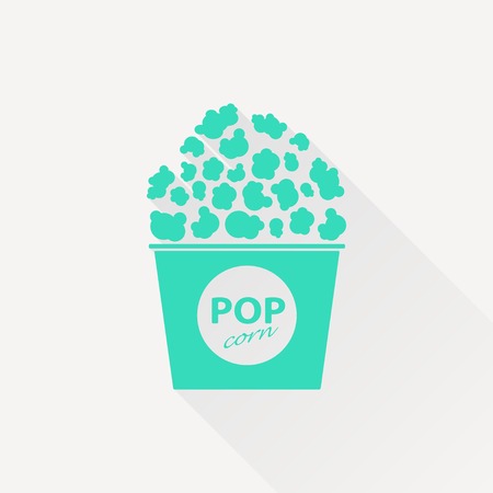 Vector green pop corn icon on white backgroundのイラスト素材