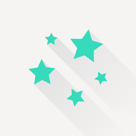 Vector green stars icon on white backgroundのイラスト素材