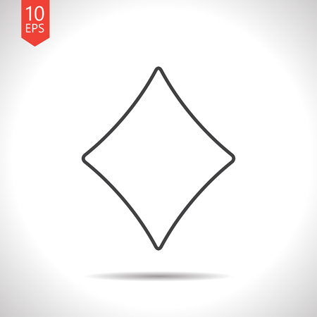 Vector gray game rhombus icon on white backgroundのイラスト素材