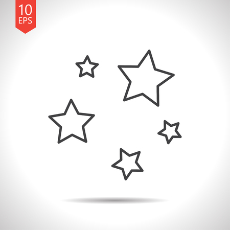 Vector gray stars icon on white backgroundのイラスト素材
