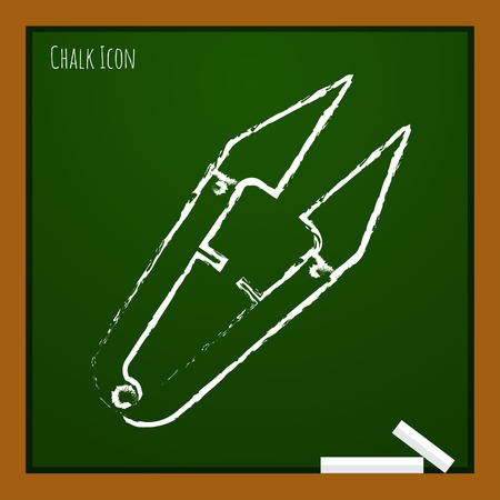 Vector chalk drawn doodle tailor seam ripper icon 2のイラスト素材